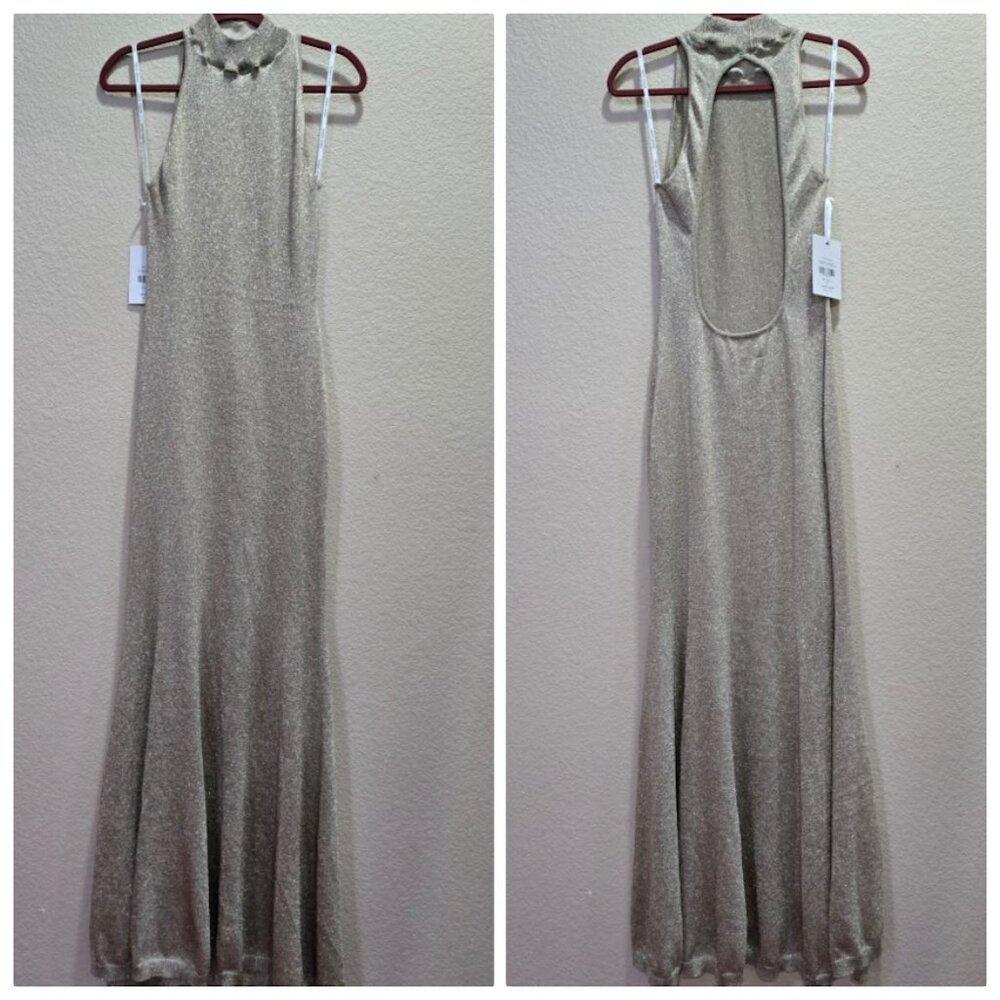 NWT Ronny Kobo Arlo Knit Dress in Champagne Size M - Picture 4 of 10